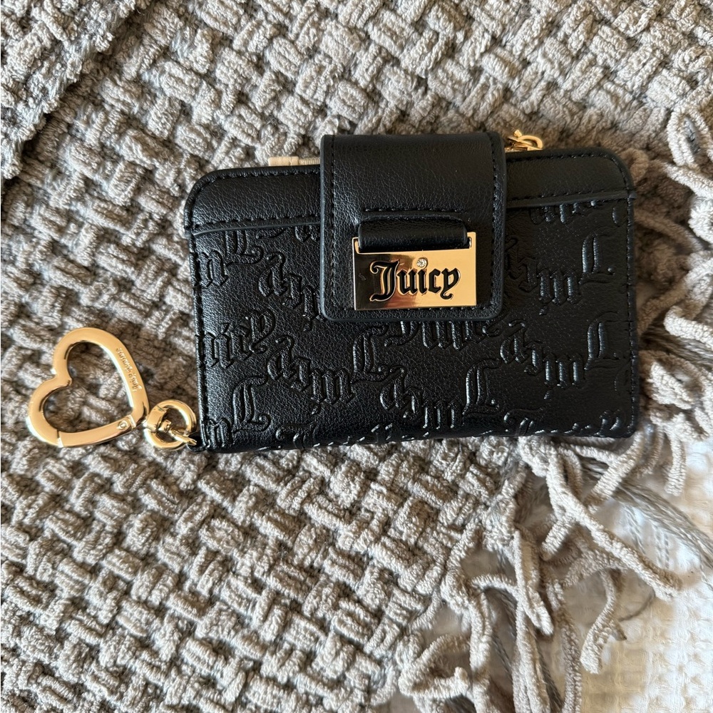 Juicy Couture Cream and Black Card Holder